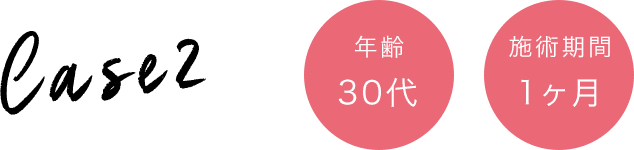 Case1 年齢30代 施術期間1ヶ月