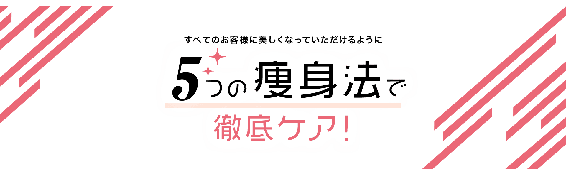 5つの痩身法で徹底ケア